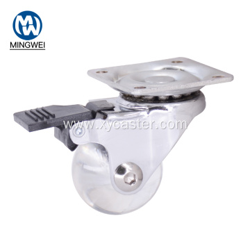 1.5 inch brake PU office chair caster wheels